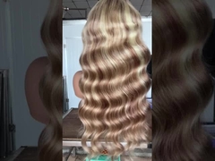 البيانو 27/613 لون الجسم موجة العذراء شعر بشري الأمامية الشعر المستعار