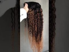 الشعر الرومي المرأة موجة طويلة مقلطة 1b/4/27 ملونة شعر بشري الشكل U الشعر الرومي