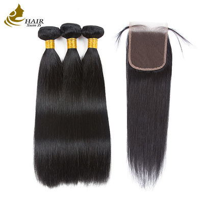 جودة  Unprocessed Brazilian Remy Human Hair Extensions Virgin Human Hair Bundles With Closure مصنع