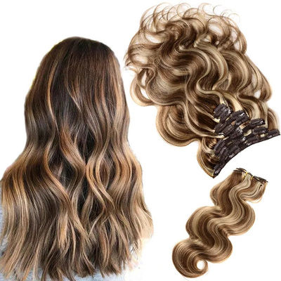 جودة  Malaysian Weave Seamless Clip In Hair Extensions Smooth And Soft مصنع