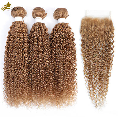 جودة  27 Colored Weft Ombre Human Hair Extensions Curly Virgin 100g/Bundle مصنع
