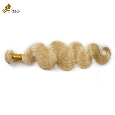 جودة  100% Virgin Brazilian Raw Hair Ombre Human Hair Extensions 613 Blonde Hair Bundles Weft مصنع