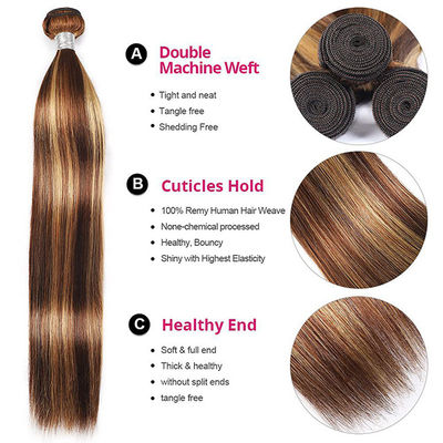 البيانو 4/27 Ombre تمديدات الشعر البشري تبرز حزم الشعر البشري