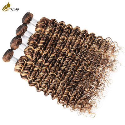 البيانو 4/27 الظل تمديدات الشعر البشري الموجة العميقة حزم الشعر