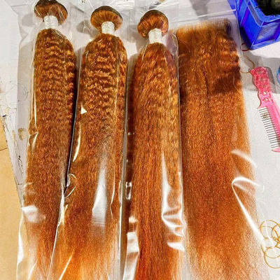 بيع بالجملة Ombre تمديدات الشعر البشري البرازيلي Kinky مستقيم ياكي الشعر حزم النسيج
