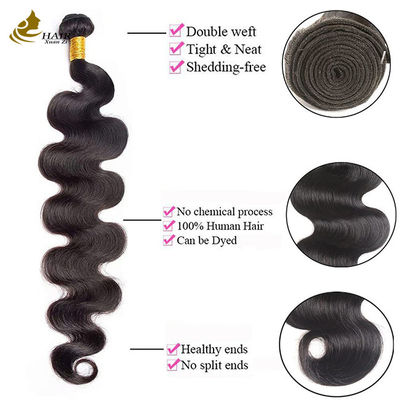 موجة الجسم الشعر البشري الأوروبي 9A الدرجة 100g لكل حزمة شعر مستعار