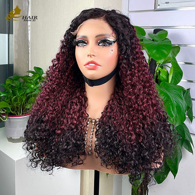 سهلة الارتداء مريحة خالية من الغراء 5 * 5 الجنيات الملتوية الشعر البشري لون T