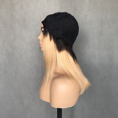 U Part Wig T1b/27 لون مبتدئ ودي مستقيم بدون غراء نمط واقي شعر بشري 150% كثافة