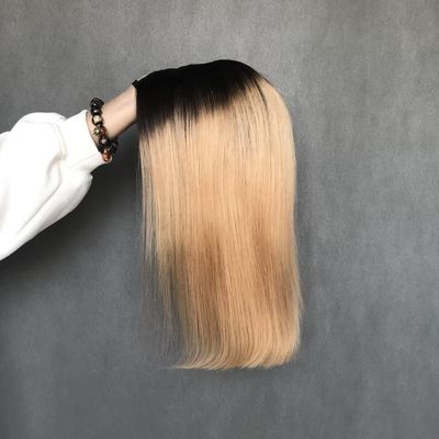 U Part Wig T1b/27 لون مبتدئ ودي مستقيم بدون غراء نمط واقي شعر بشري 150% كثافة