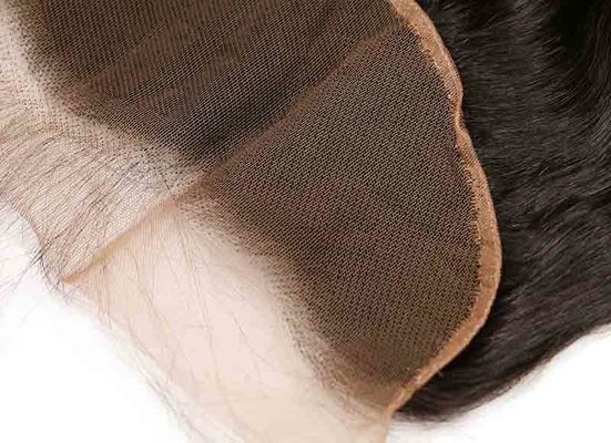 البني الخفيف مغلق بالربطة السويسرية الكاملة الشعر البشري العذراء