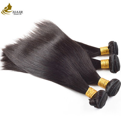 حزمة الشعر البرازيلي البشري المستقيم مع إغلاق الجبهة بالعصا