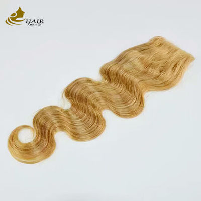 البني ريمي Ombre الشعر البشري الممتدات الجسم الموجة حزم مع إغلاق العقدة