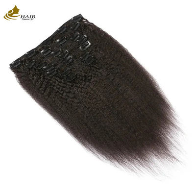 ياكي كينكي ماليزيا الشعر النسيج بدون خياطة مقاطع في المكملات 7pcs