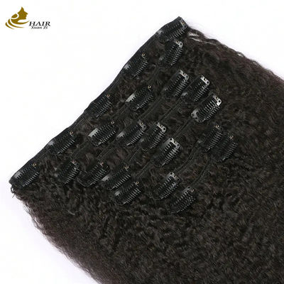 ياكي كينكي ماليزيا الشعر النسيج بدون خياطة مقاطع في المكملات 7pcs