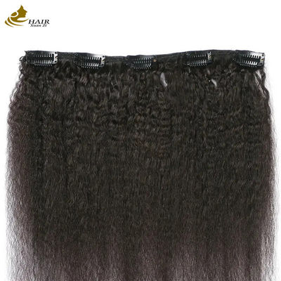 ياكي كينكي ماليزيا الشعر النسيج بدون خياطة مقاطع في المكملات 7pcs