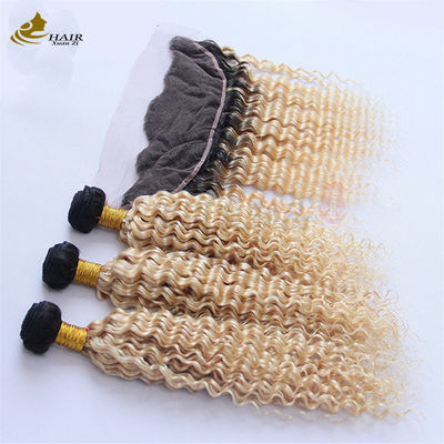 1B/613 حزمة الشعر البيرووي البرازيلي البشري مع إغلاق العقدة الأمامية