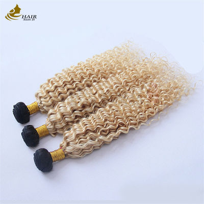 1B/613 حزمة الشعر البيرووي البرازيلي البشري مع إغلاق العقدة الأمامية