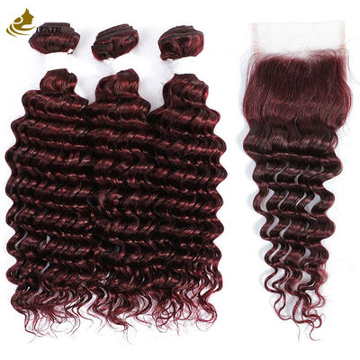 Ombre 99J السترة البورغوندي الخالية من الغراء تمديدات الشعر البشري