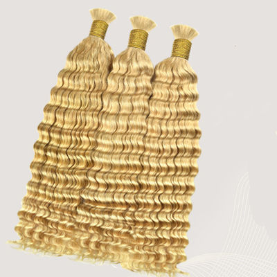 مزدوج الموجة العميقة الشعر البشري الكمي للخياطة 613 لون شقراء