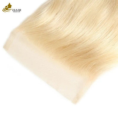 غلق البصقة الشفافة الرقيقة الشعر البكر البشري 4X4 2X6 5X5 غلق البصقة