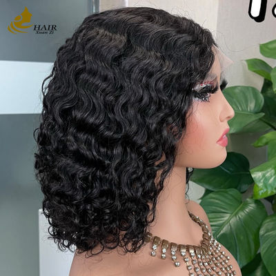 12 بوصة خالية من الغراء 5 * 5 الأمامية العنق الشعر البشري الشعر الرومي موجة المياه الحرير الخام فوق كامل العنق الشعر الرومي