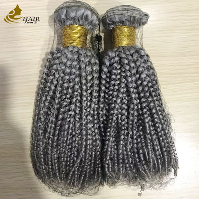 حزمة شعر بشري عذراء مخصصة فضية حزمة شعر موجة مخصصة